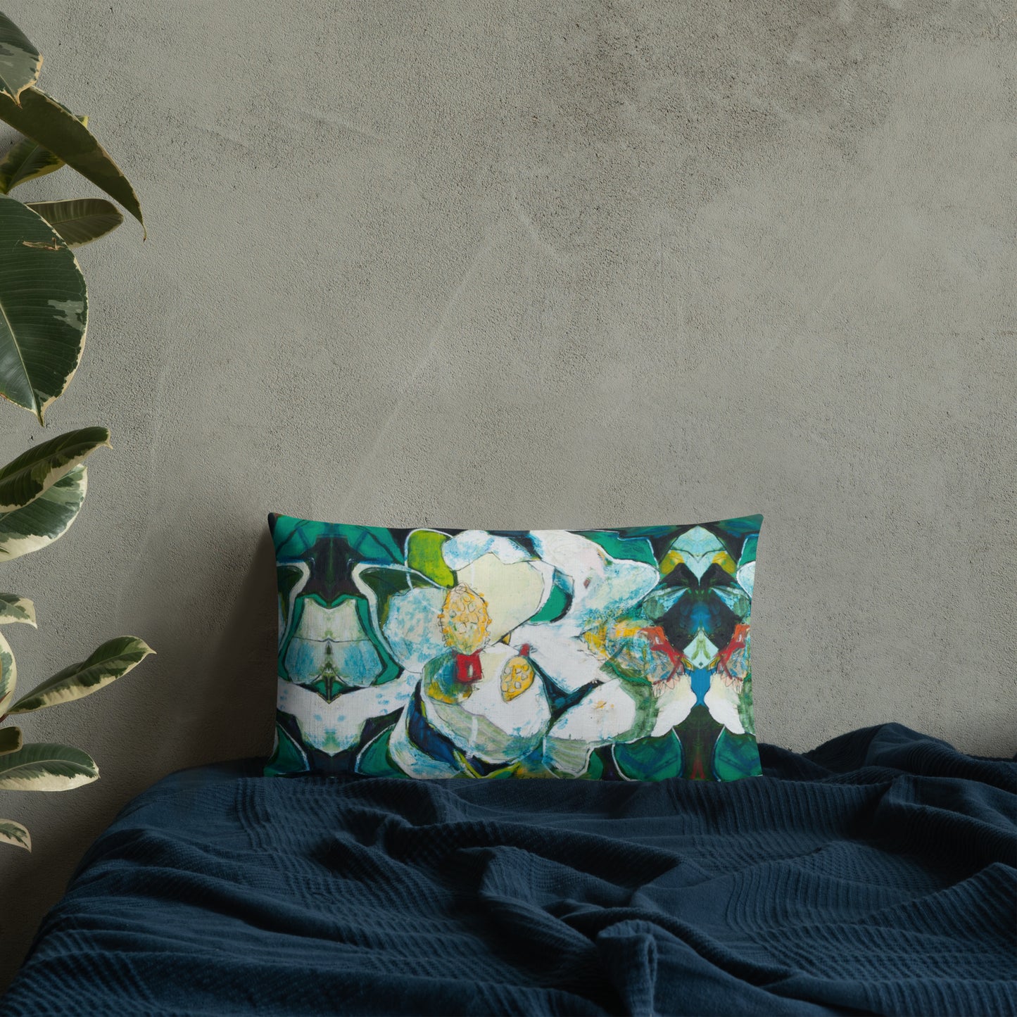 Tropical Magnolia Premium Pillow