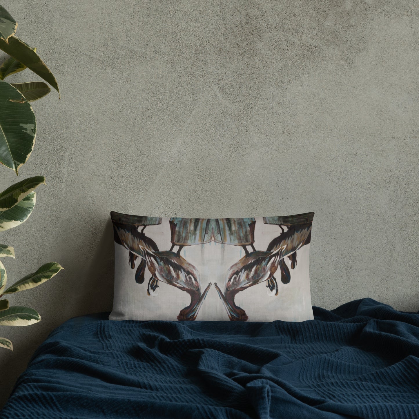 Pelicans in the Fog Premium Pillow