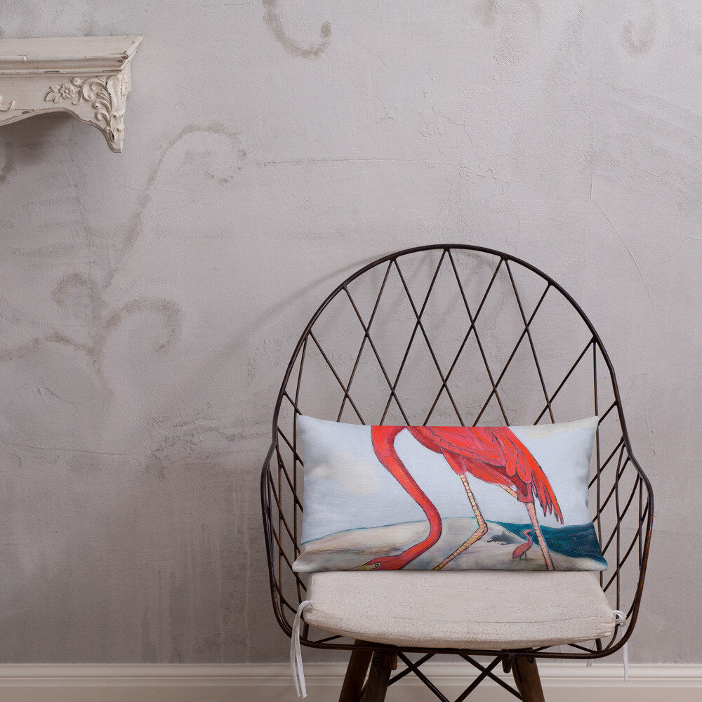 Flamingo Oasis Premium Pillow