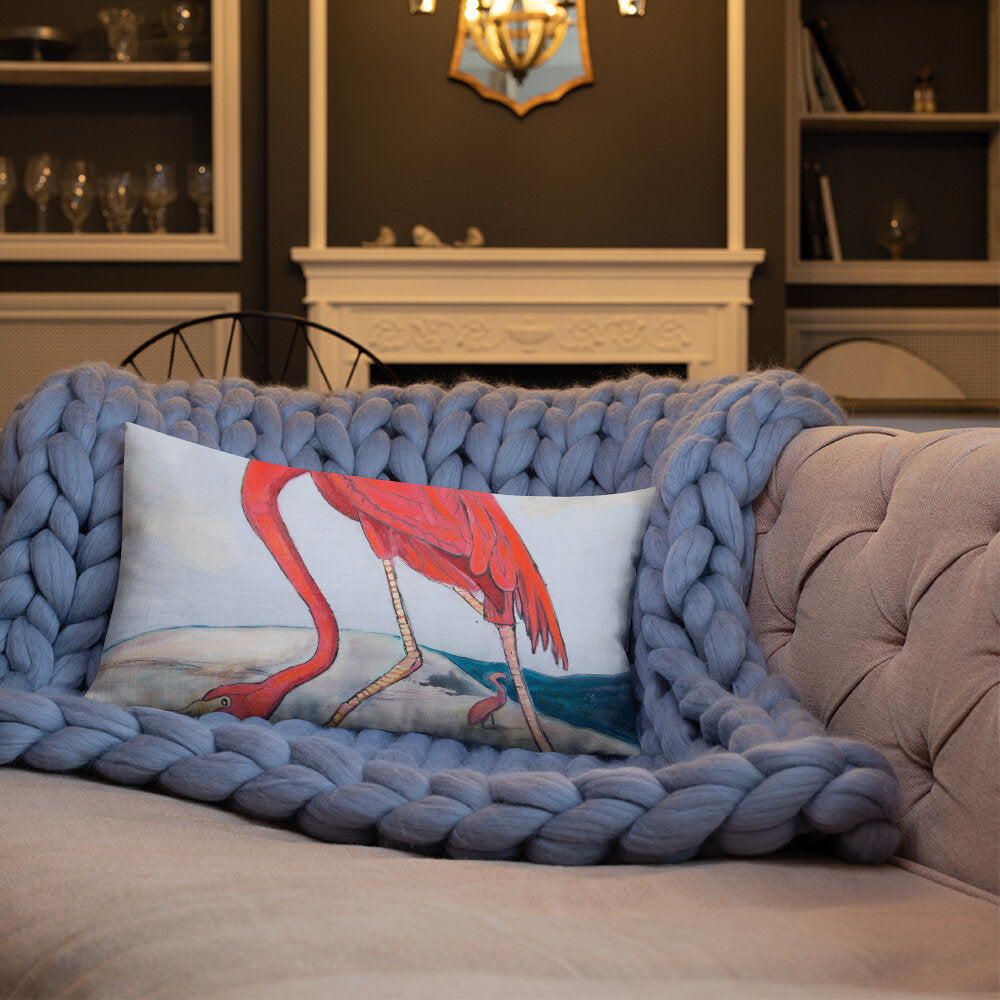 Flamingo Oasis Premium Pillow