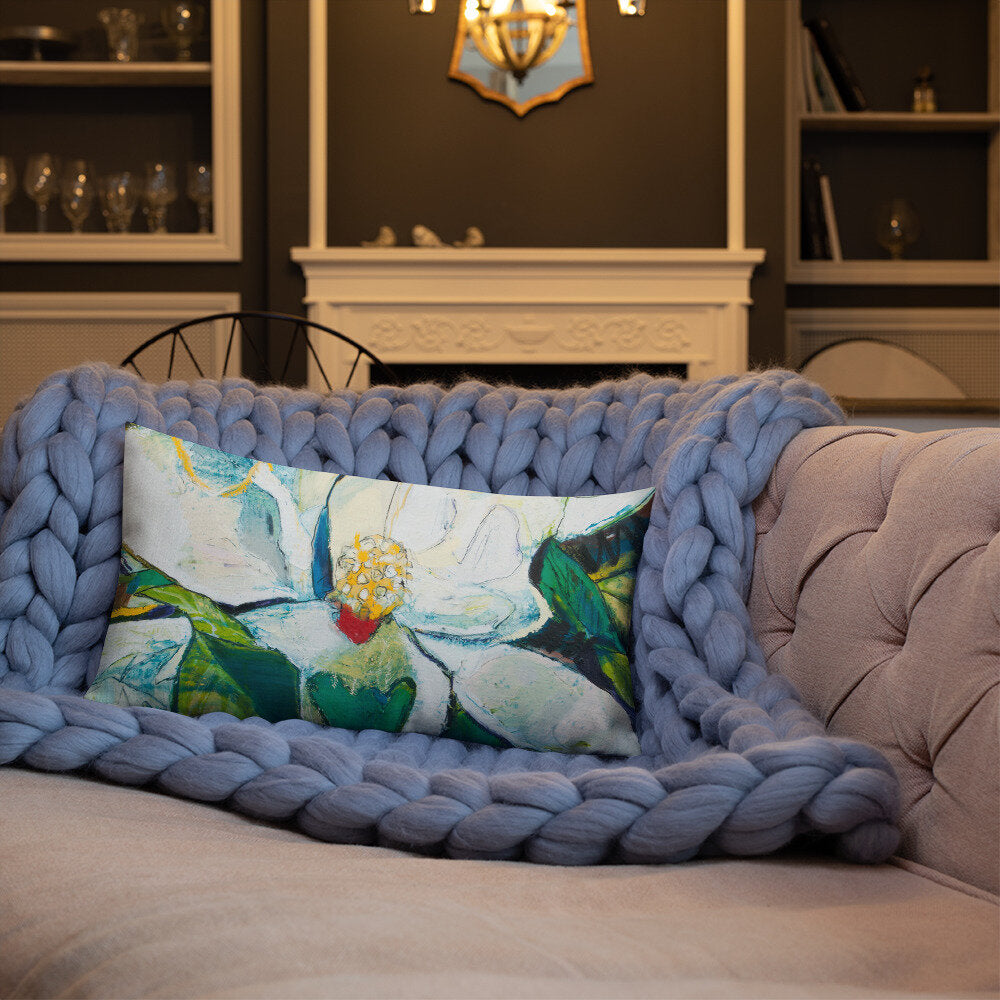 Tropical Magnolia II Premium Pillow