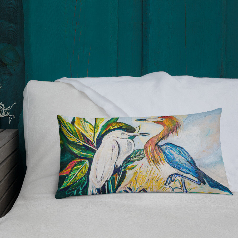 Herons Face-to-Face Premium Pillow