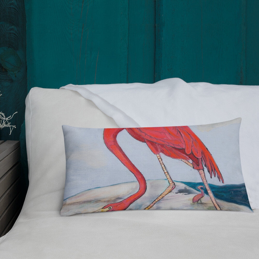 Flamingo Oasis Premium Pillow