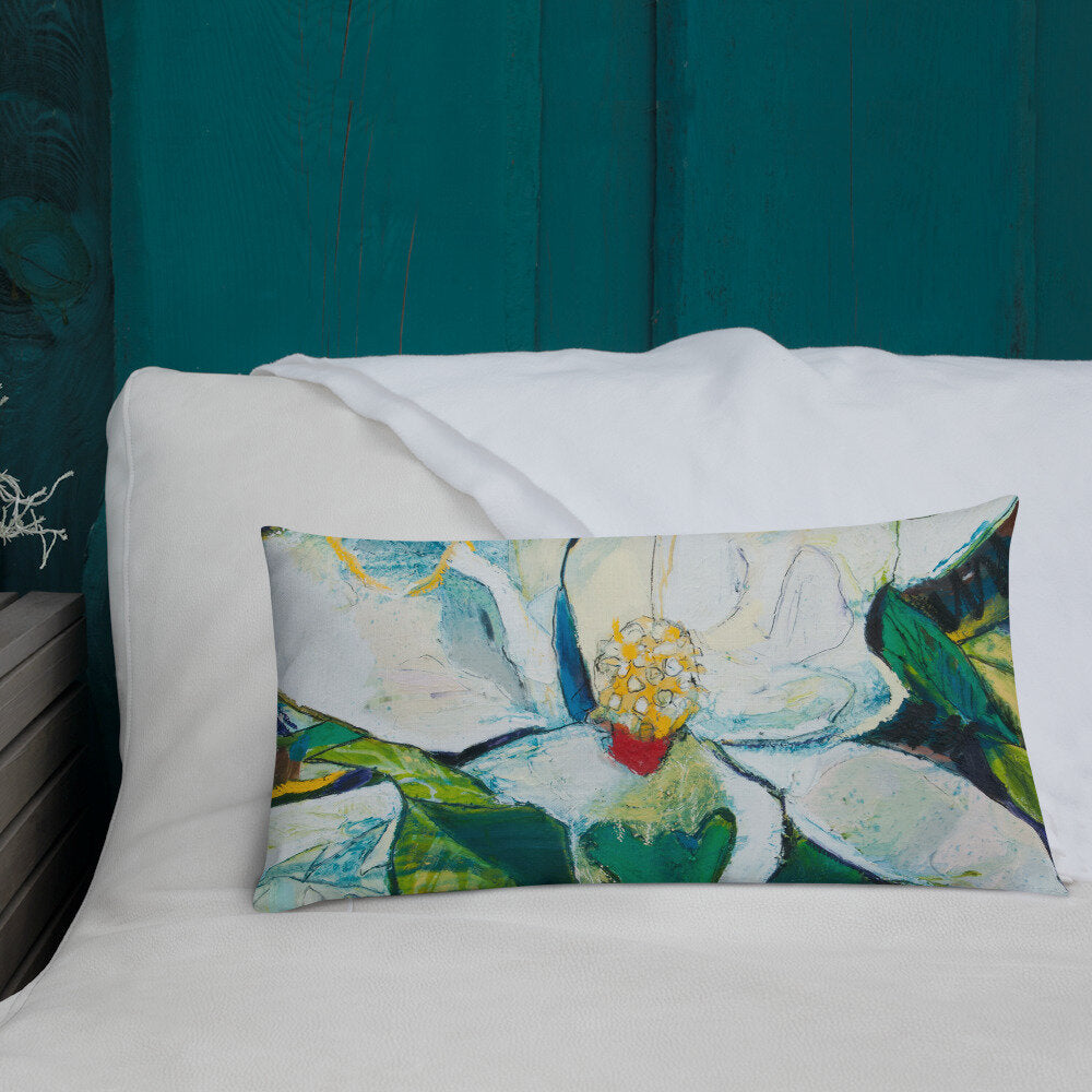 Tropical Magnolia II Premium Pillow