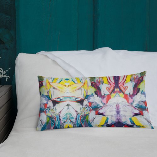 Zinnias II Pattern Premium Pillow