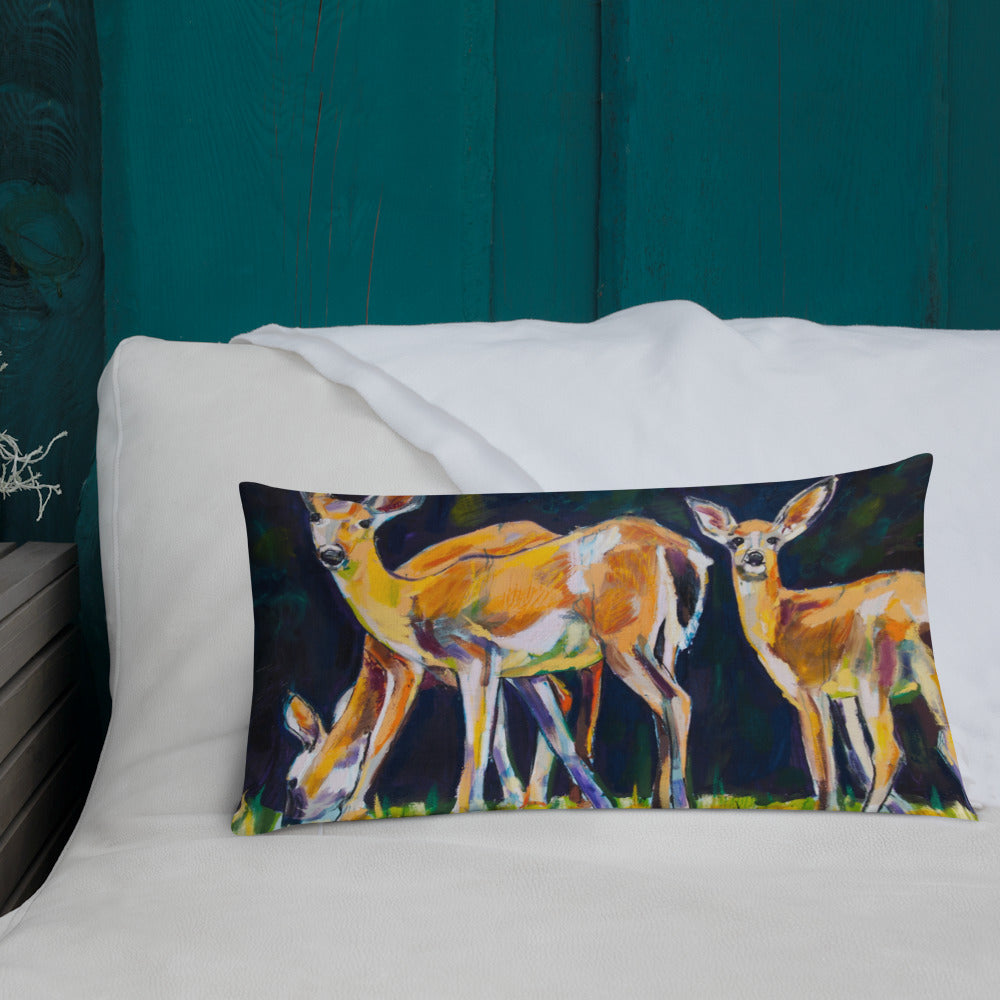 Deer Family Pattern Premium Pillow