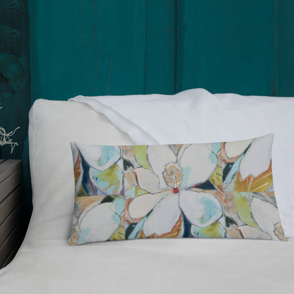 Soft Abstract Magnolia Premium Pillow