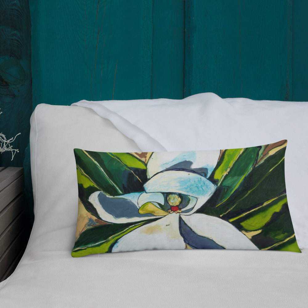 Shy Magnolia Premium Pillow