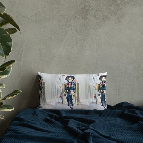 Vintage Cowboy Pattern Premium Pillow