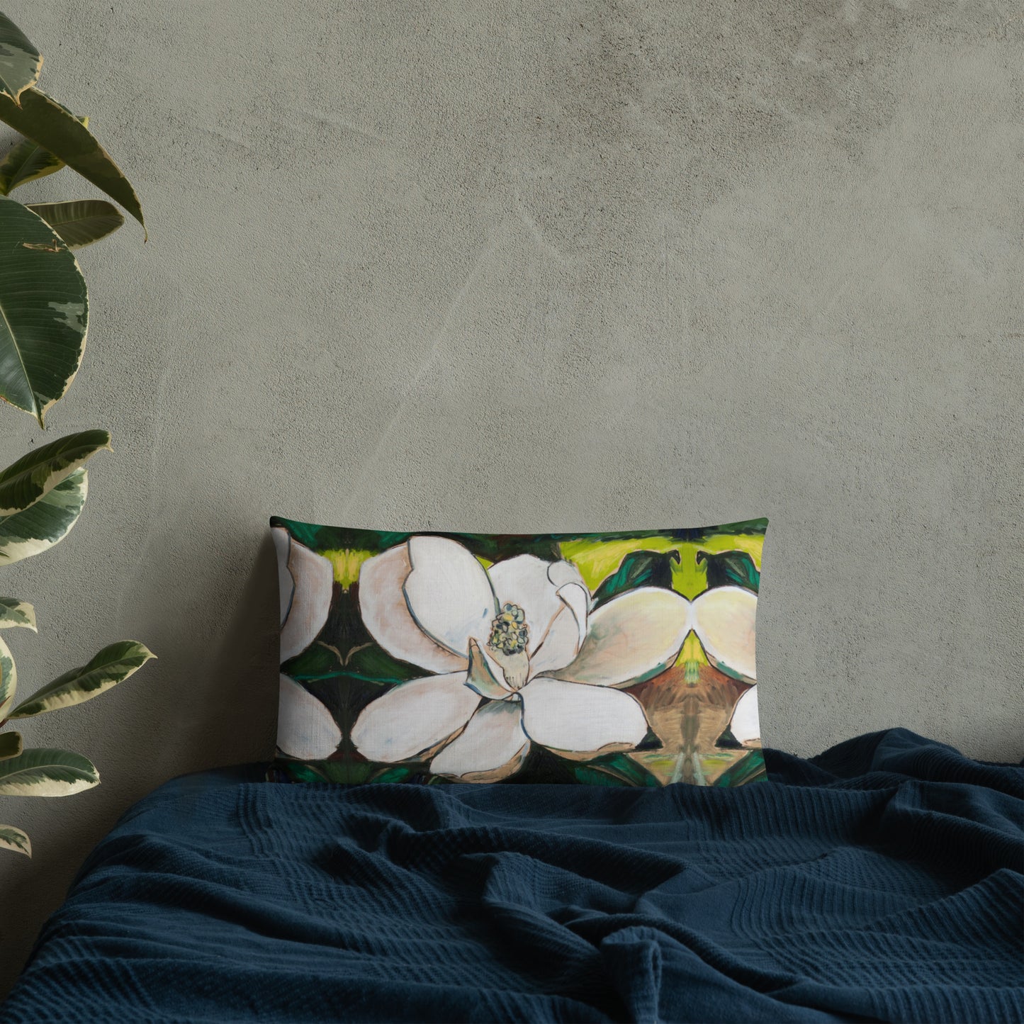 Magnolia Study on wood III Premium Pillow