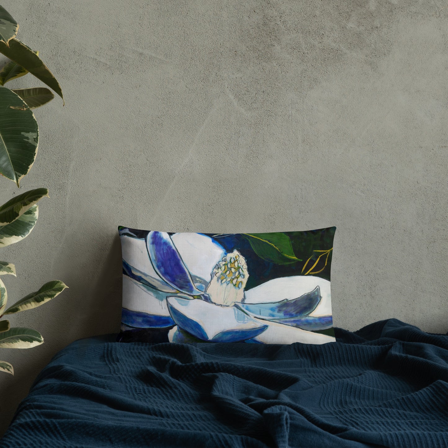 Magnolia at Night Premium Pillow