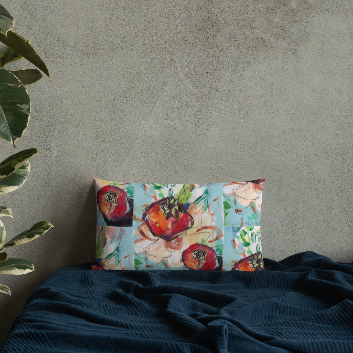 Tree of Life with Pomegranates (120) Premium Pillow