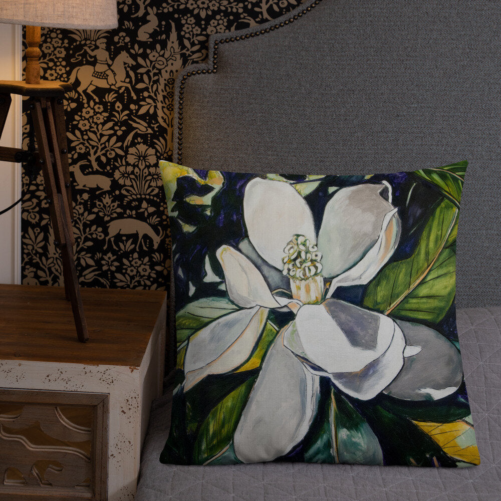 Indigo Magnolia Premium Pillow