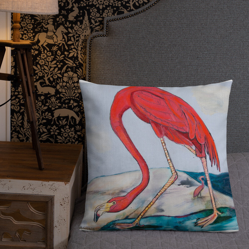 Flamingo Oasis Premium Pillow