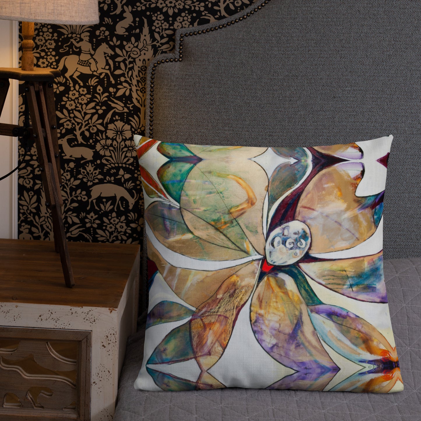 Reverse Magnolia Premium Pillow