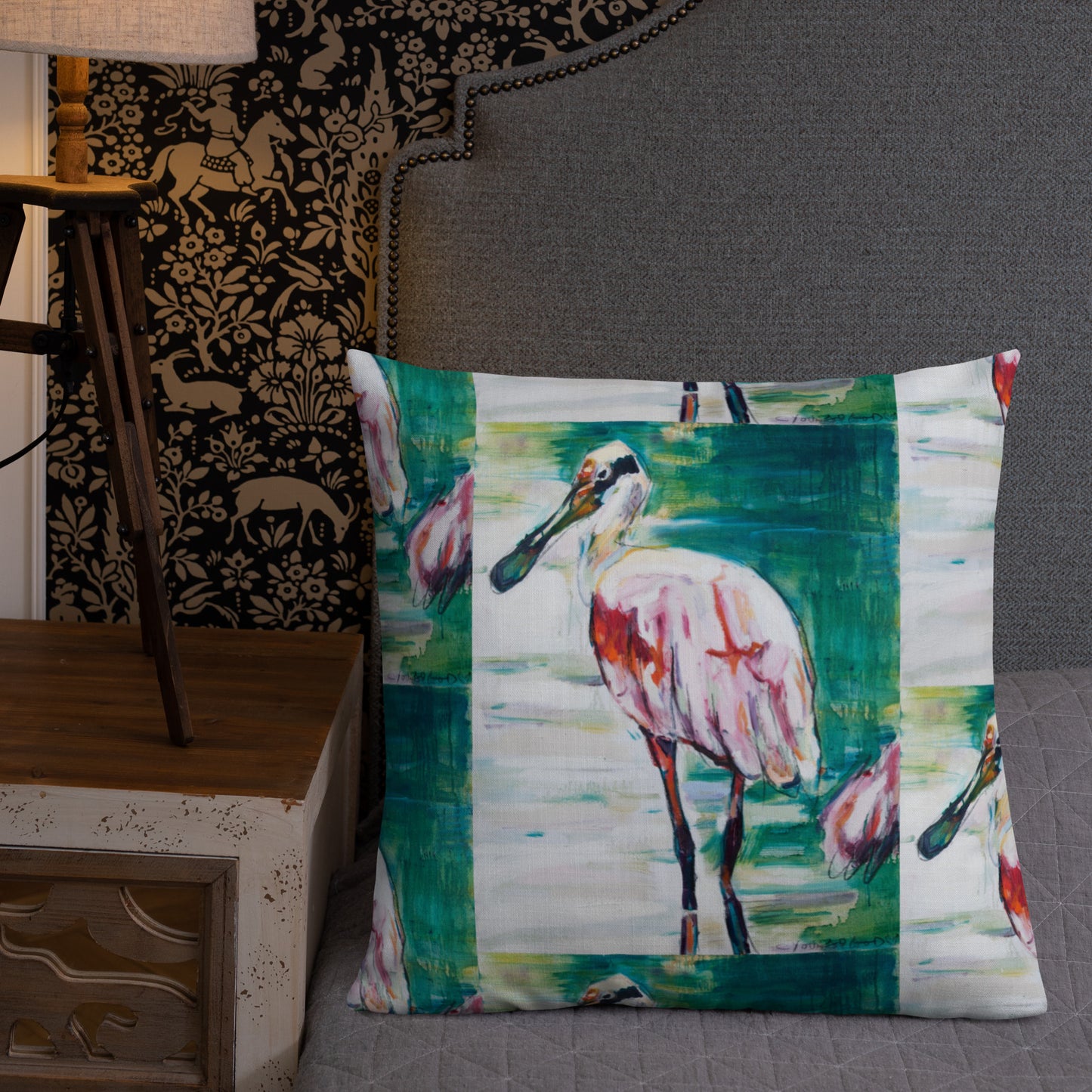 Roseate Spoonbill Premium Pillow