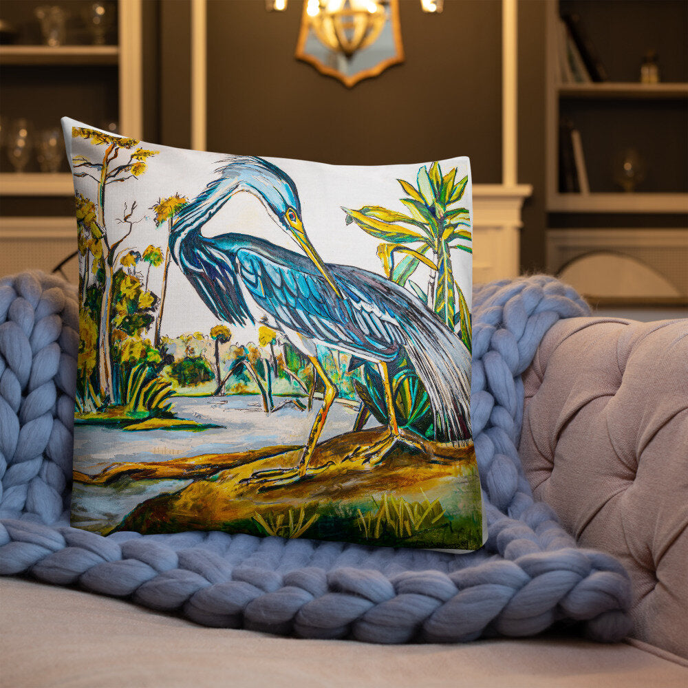 Blue Heron Premium Pillow