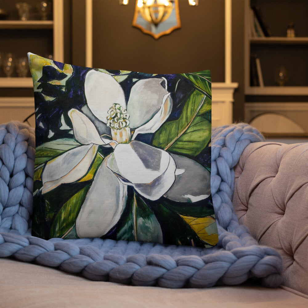 Indigo Magnolia Premium Pillow