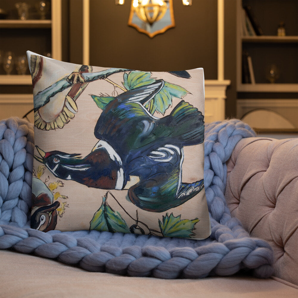 Wood Ducks Premium Pillow