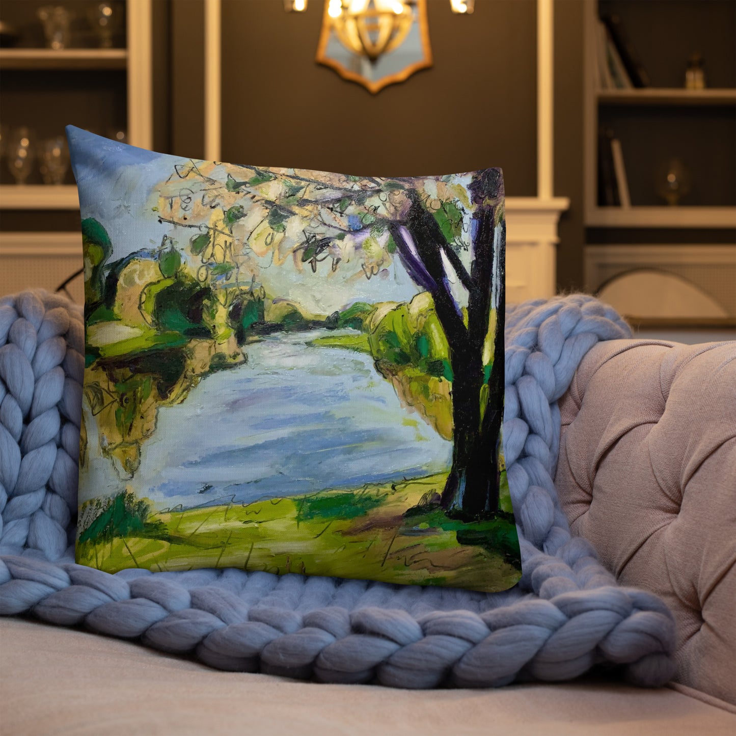 Study for Tranquil Lake VI Premium Pillow