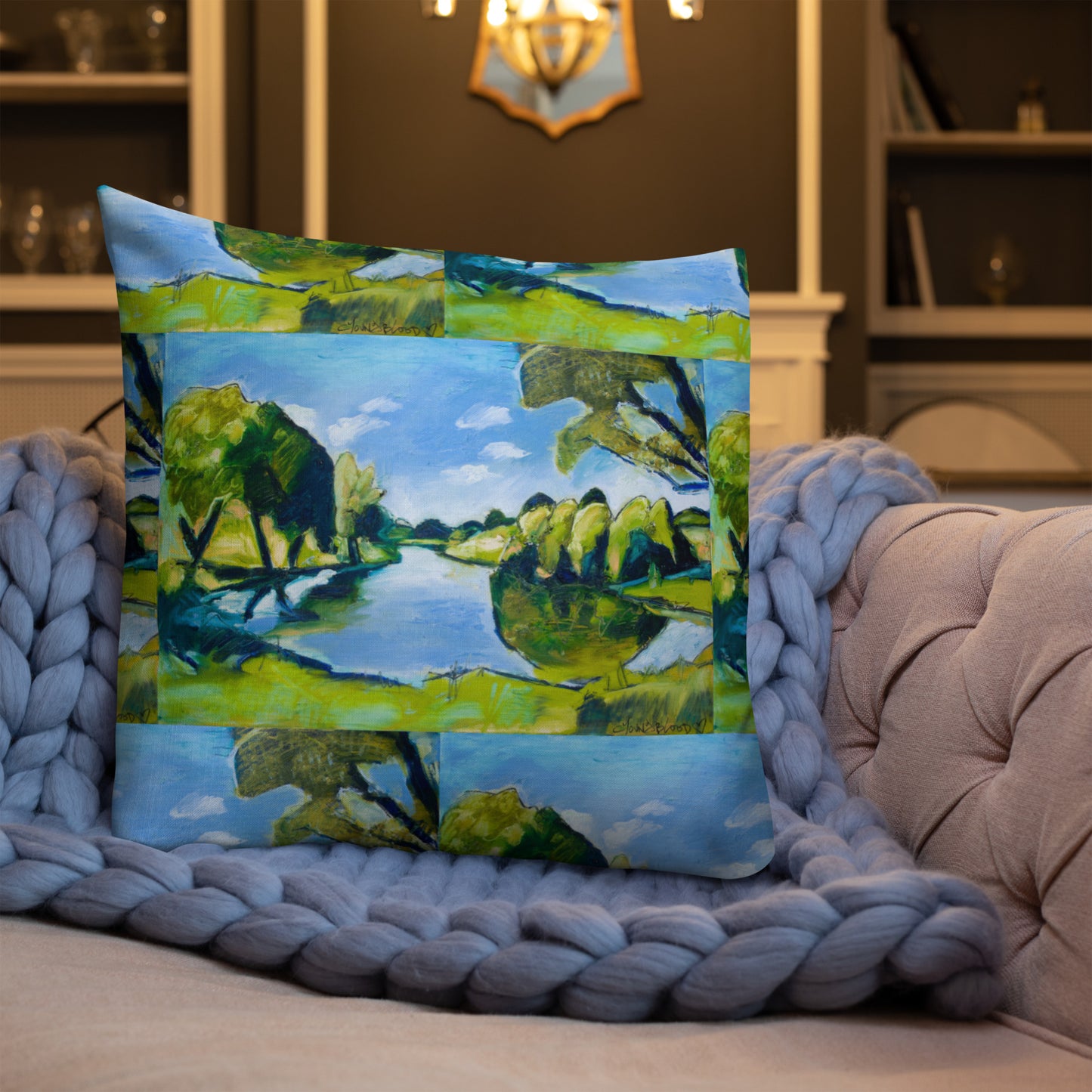 Tranquil Lake Premium Pillow