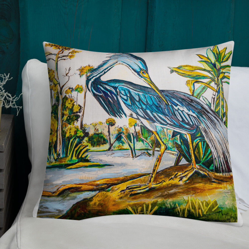 Blue Heron Premium Pillow