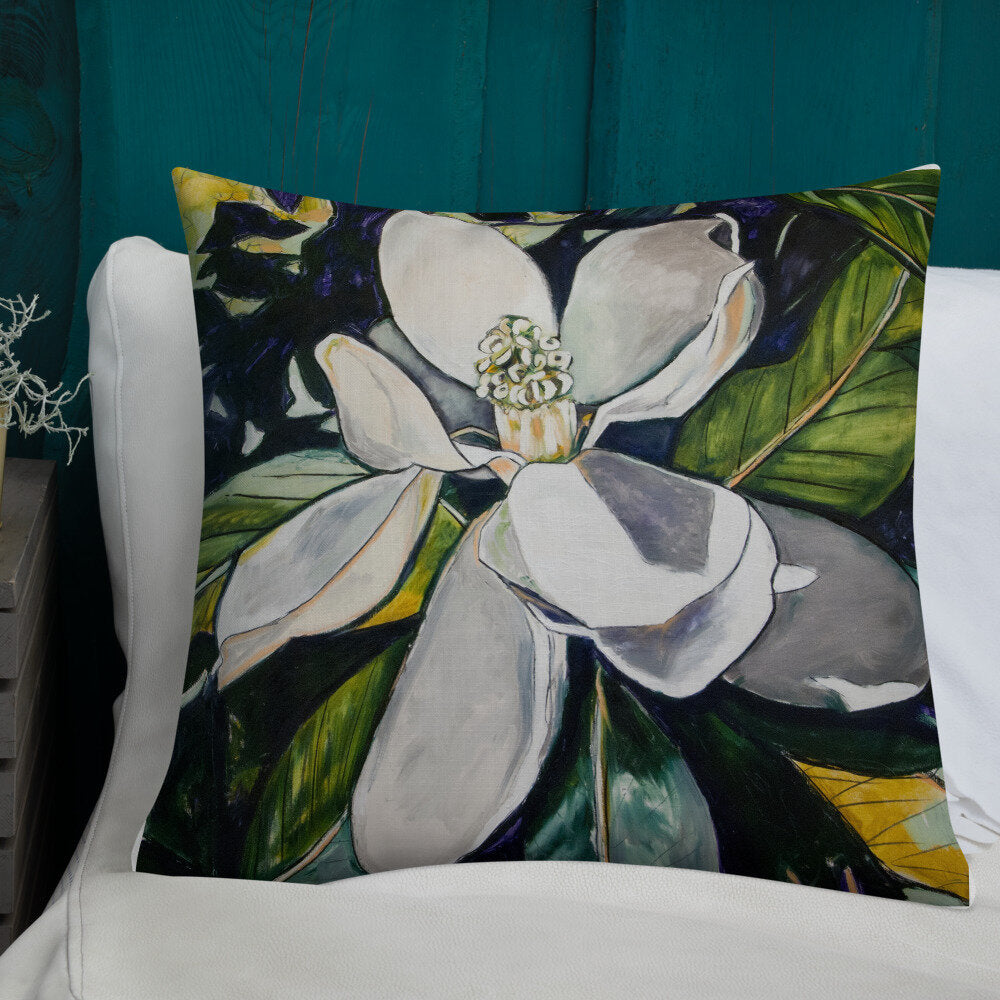 Indigo Magnolia Premium Pillow