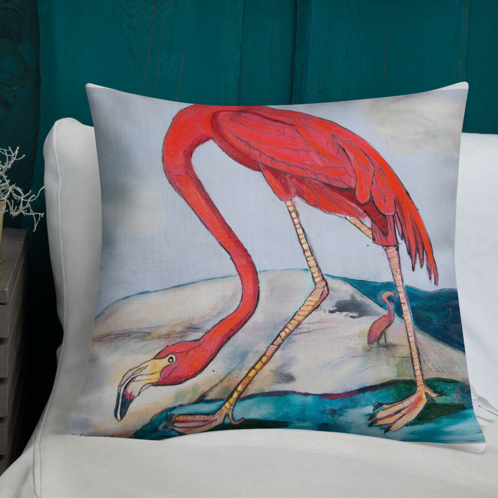 Flamingo Oasis Premium Pillow