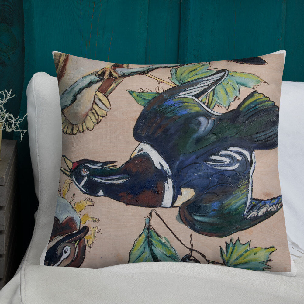 Wood Ducks Premium Pillow