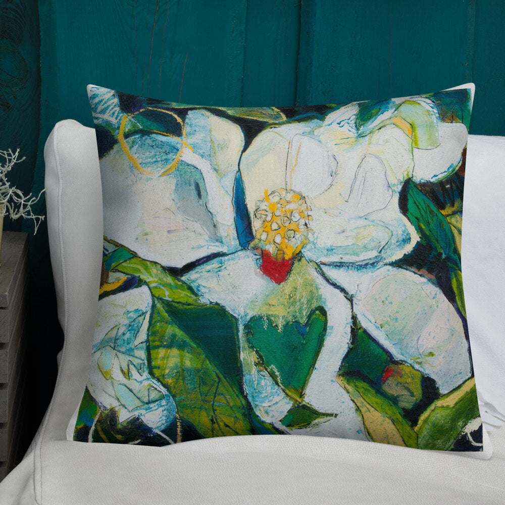 Tropical Magnolia II Premium Pillow