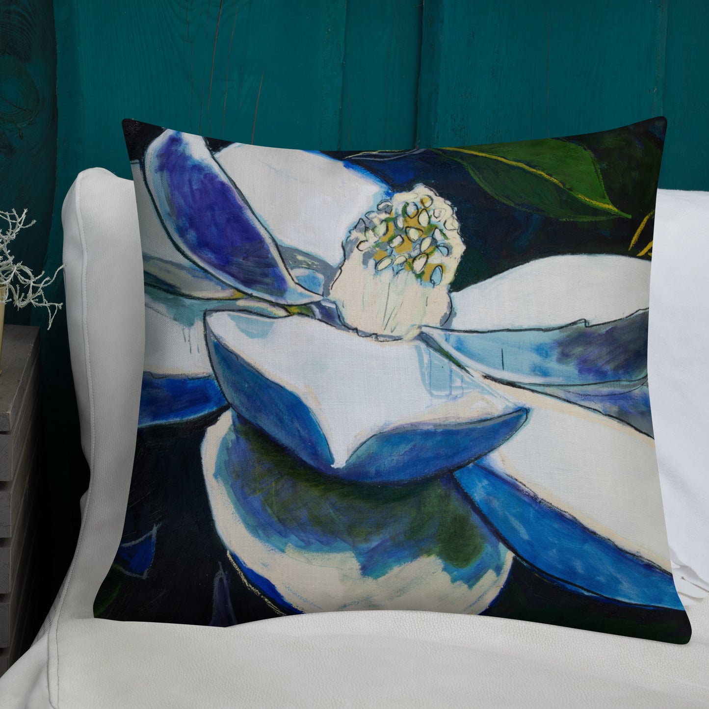 Magnolia at Night Premium Pillow