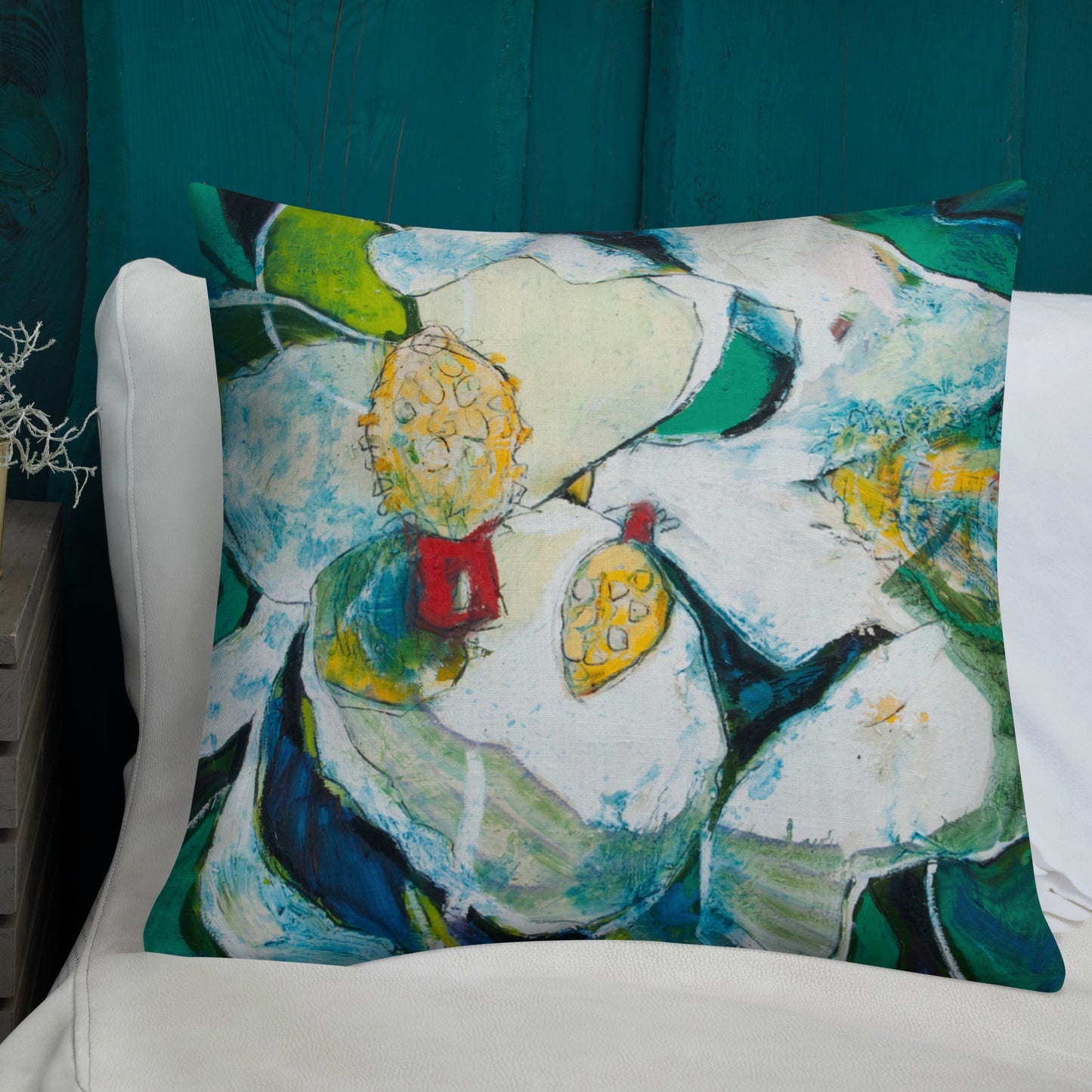 Tropical Magnolia Premium Pillow