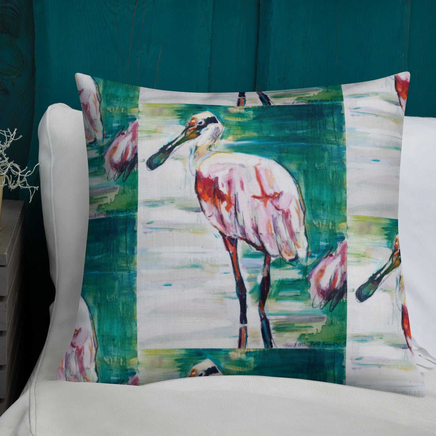 Roseate Spoonbill Premium Pillow