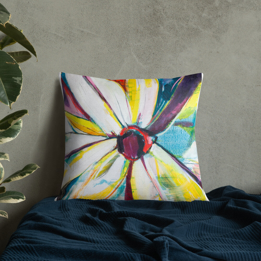 Zinnias Premium Pillow