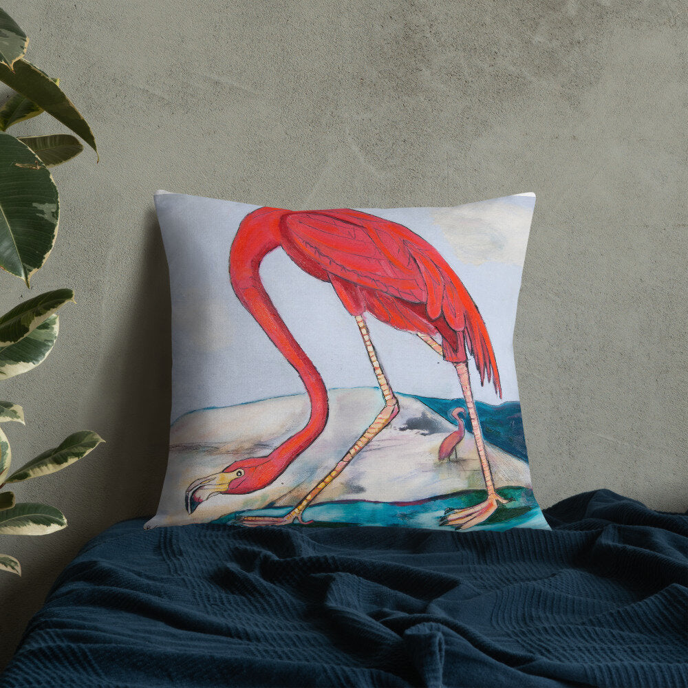 Flamingo Oasis Premium Pillow