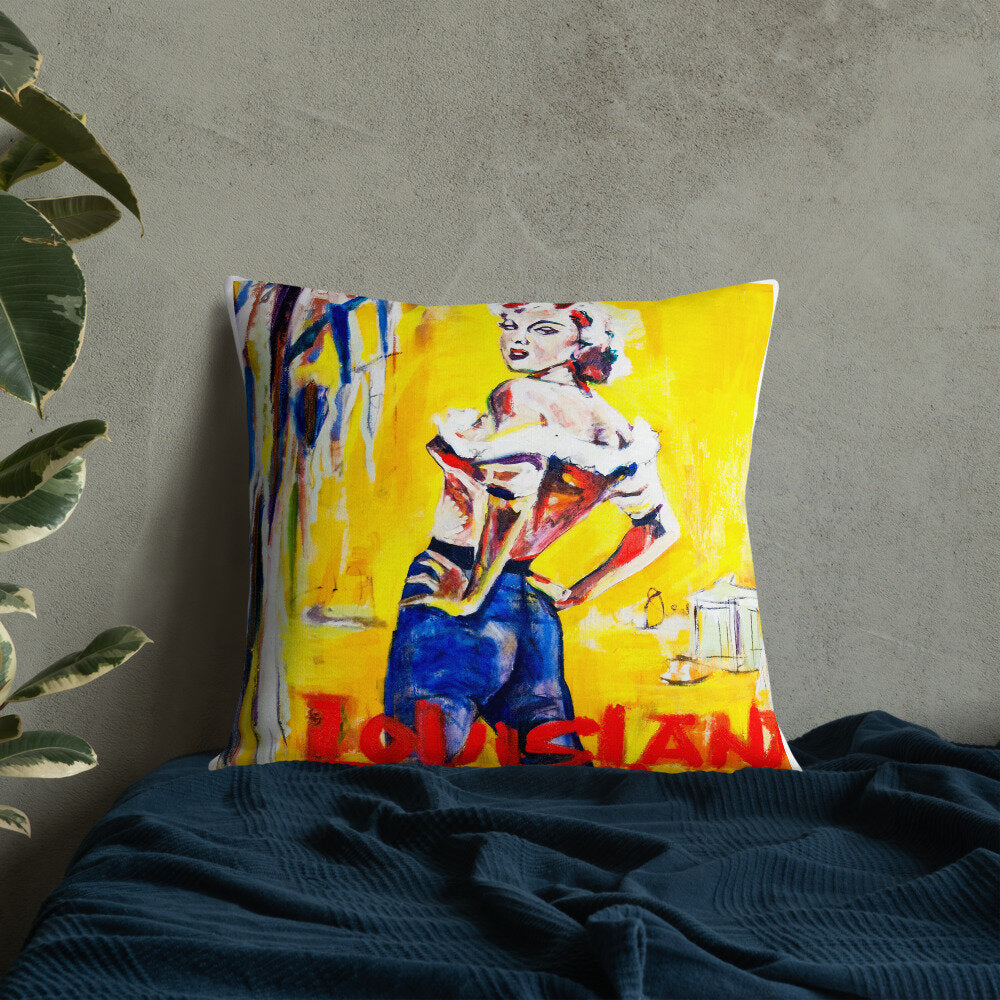 Cropped Louisiana Hussy II Premium Pillow