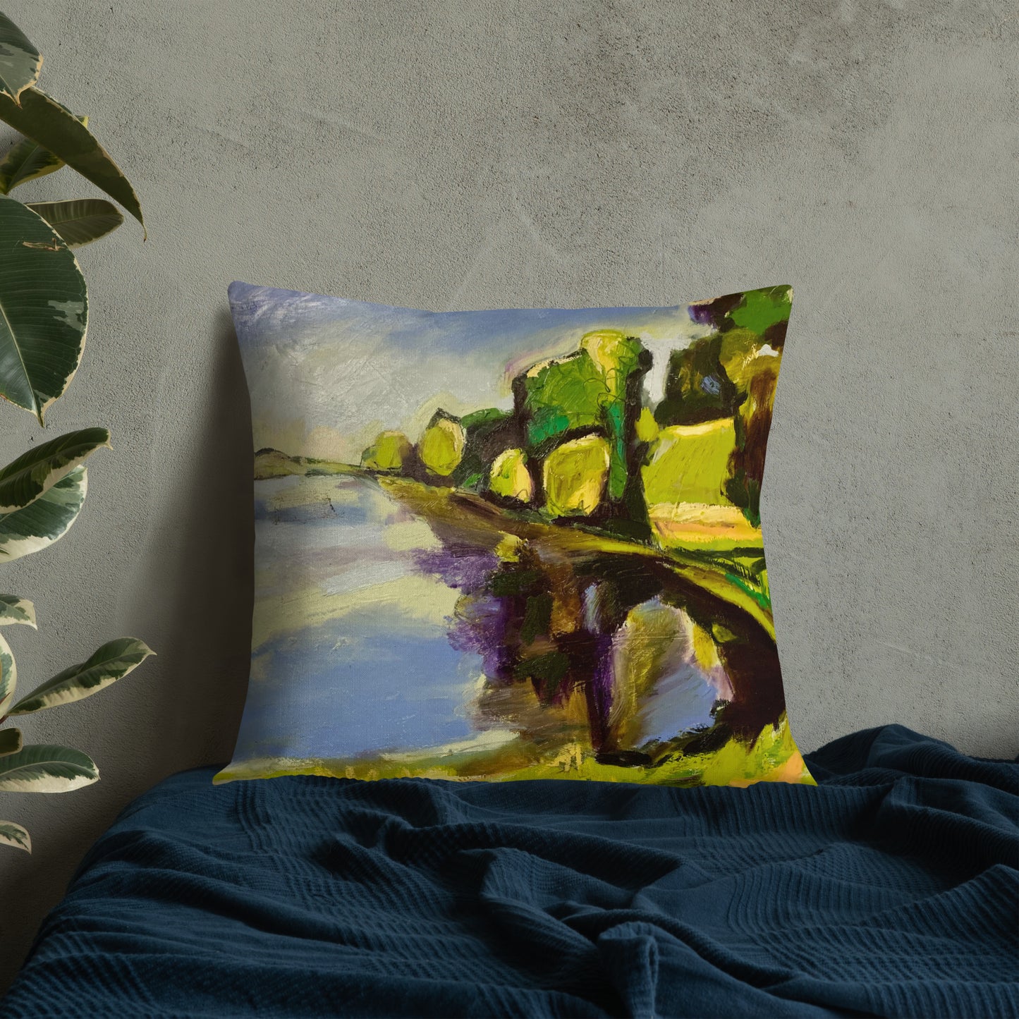 Study for Tranquil Lake V Premium Pillow