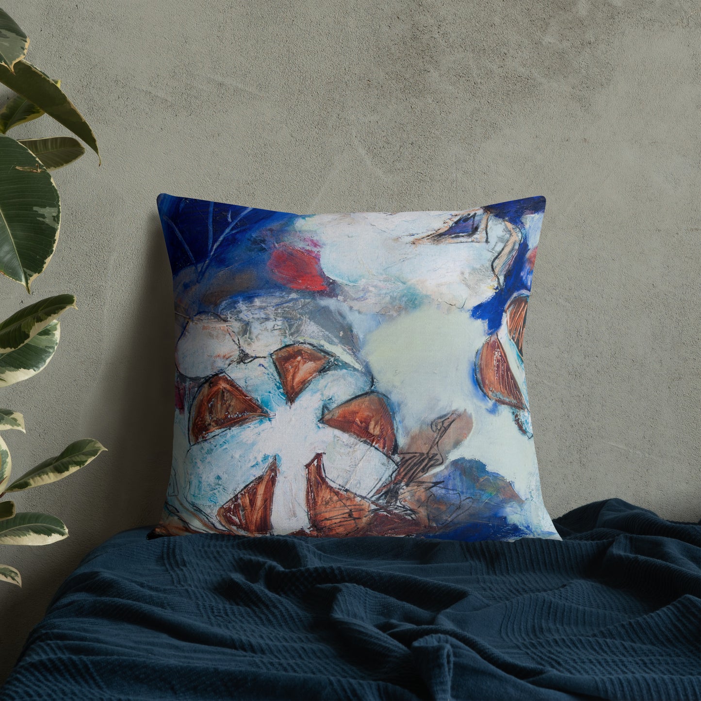 Farm Bureau Collage Cotton Abstraction II Premium Pillow