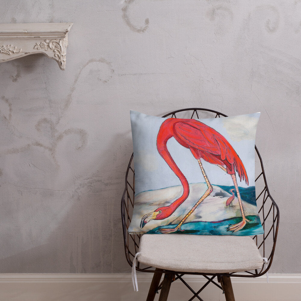 Flamingo Oasis Premium Pillow