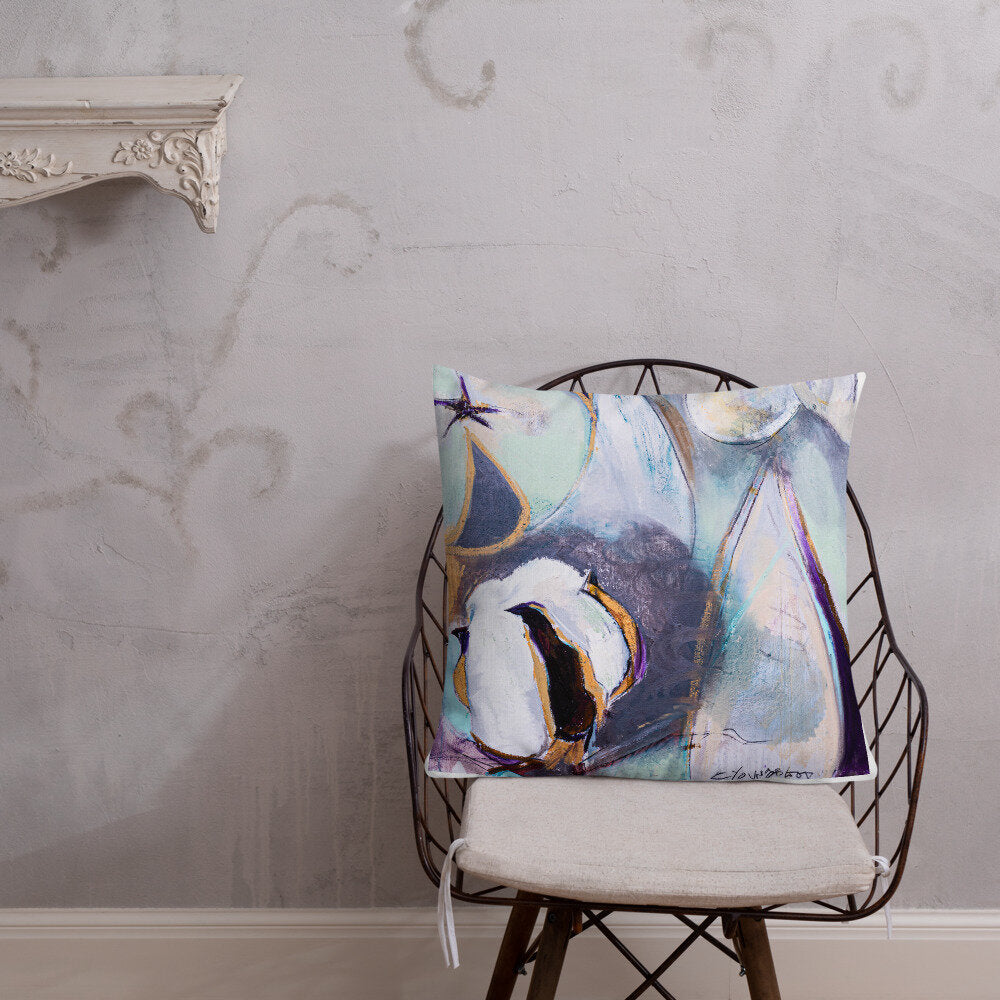 Cotton with Soft Teal II Premium Pillow