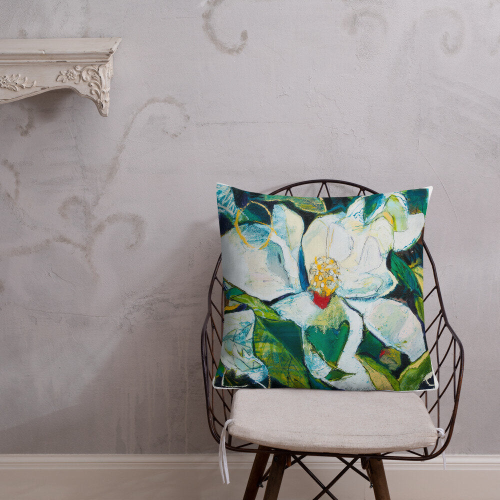 Tropical Magnolia II Premium Pillow