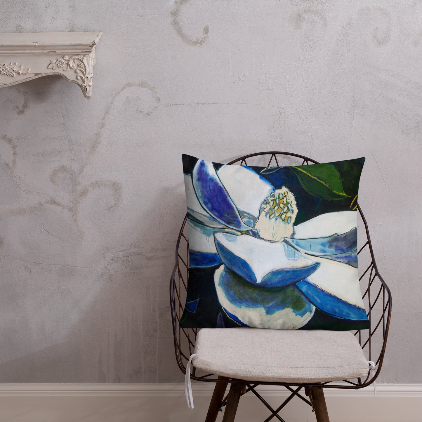 Magnolia at Night Premium Pillow