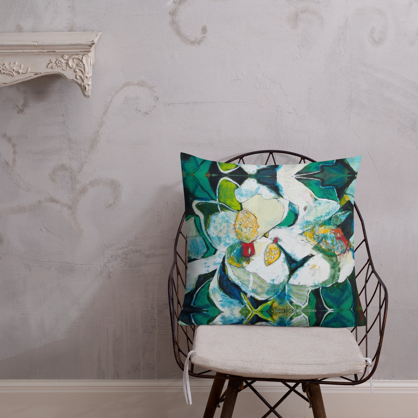 Tropical Magnolia Premium Pillow