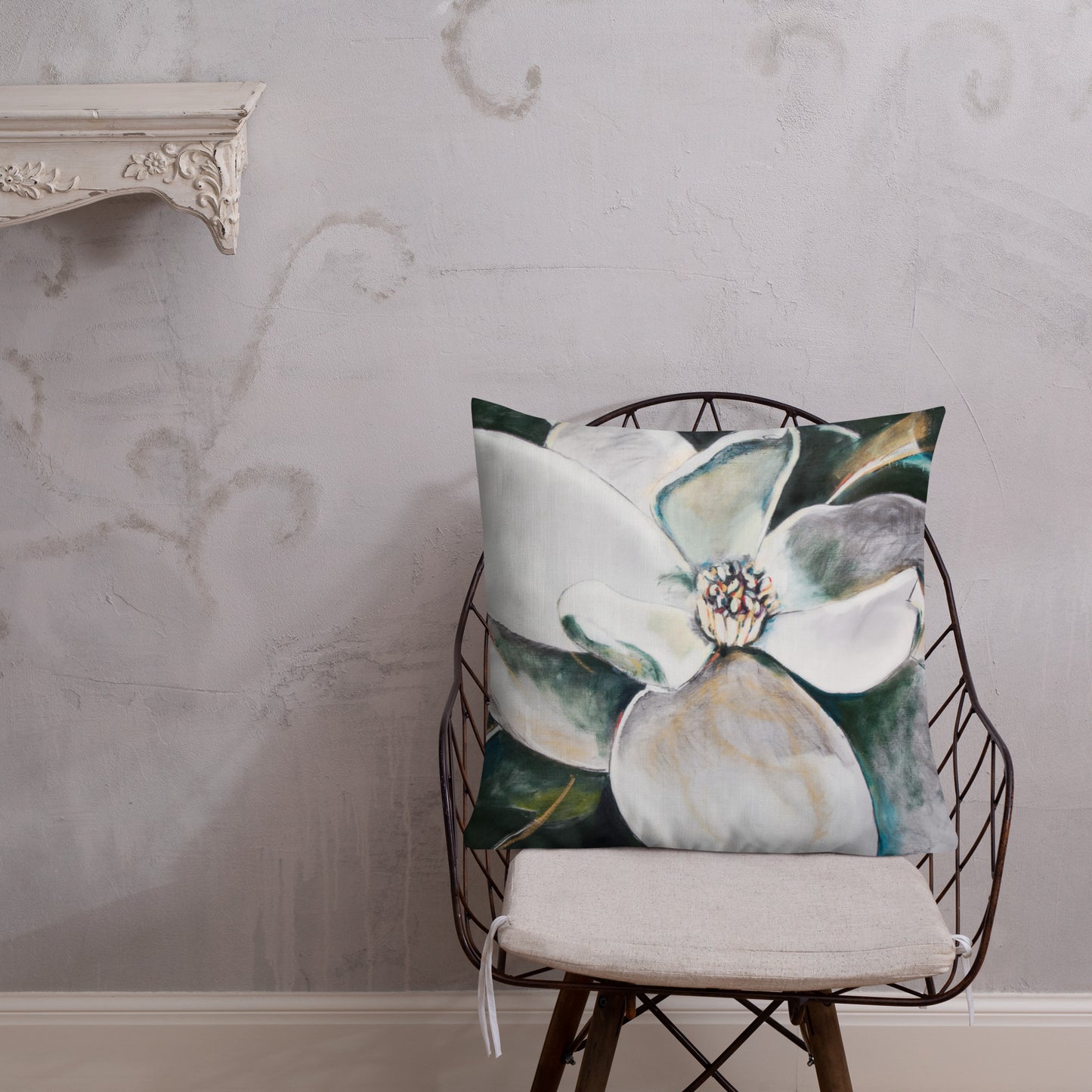 Open Heart Magnolia Premium Pillow