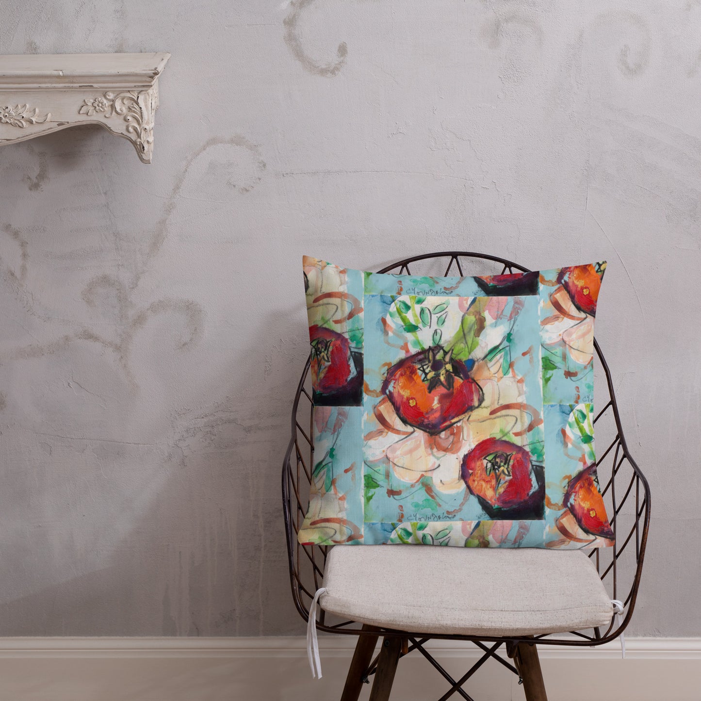 Tree of Life with Pomegranates (120) Premium Pillow