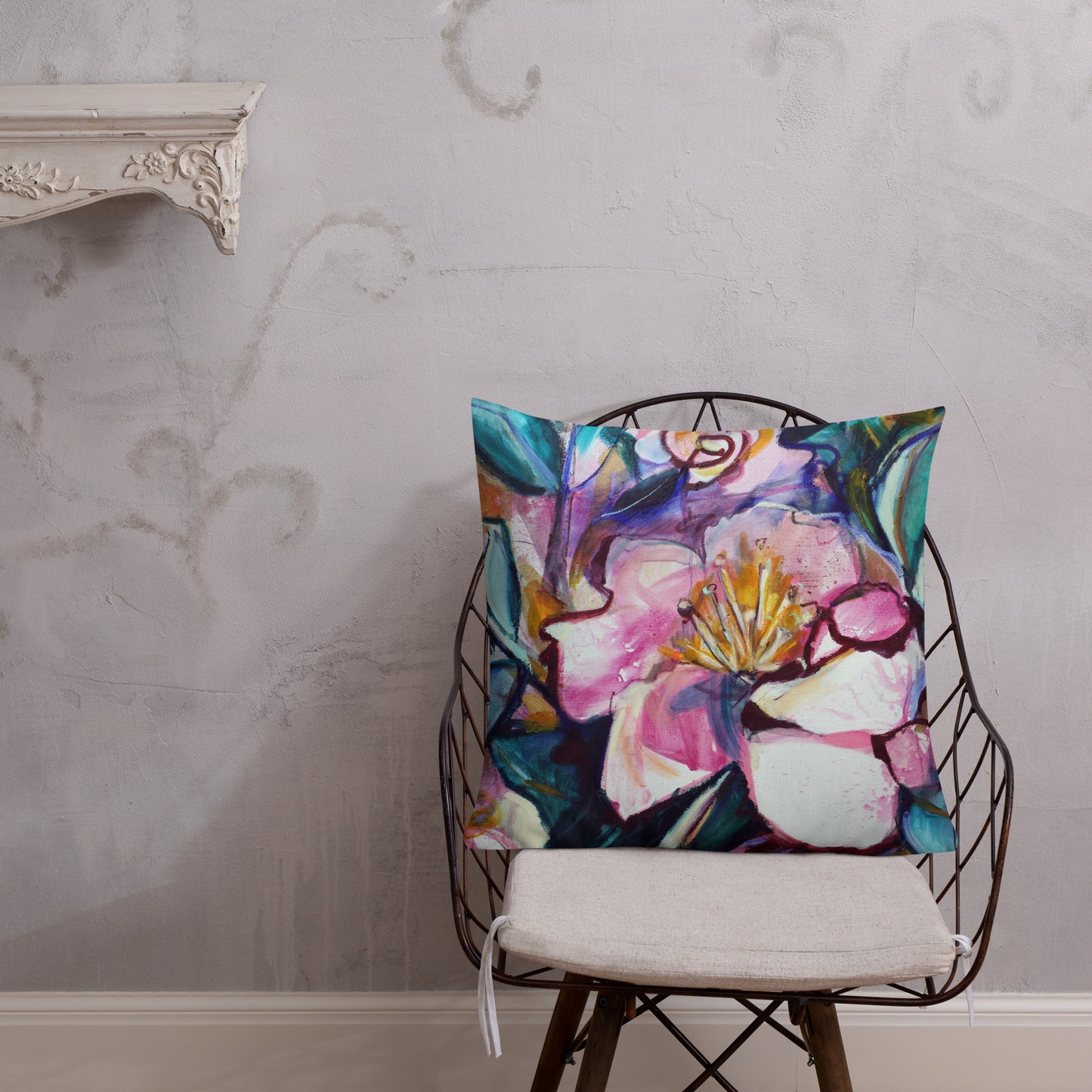 Pink Camilla (Dark) Premium Pillow