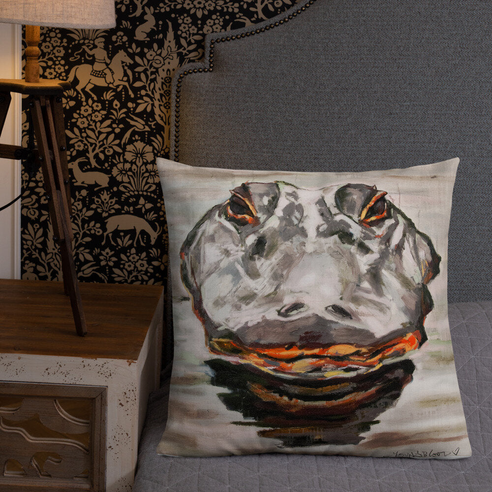 Alligator Head Premium Pillow