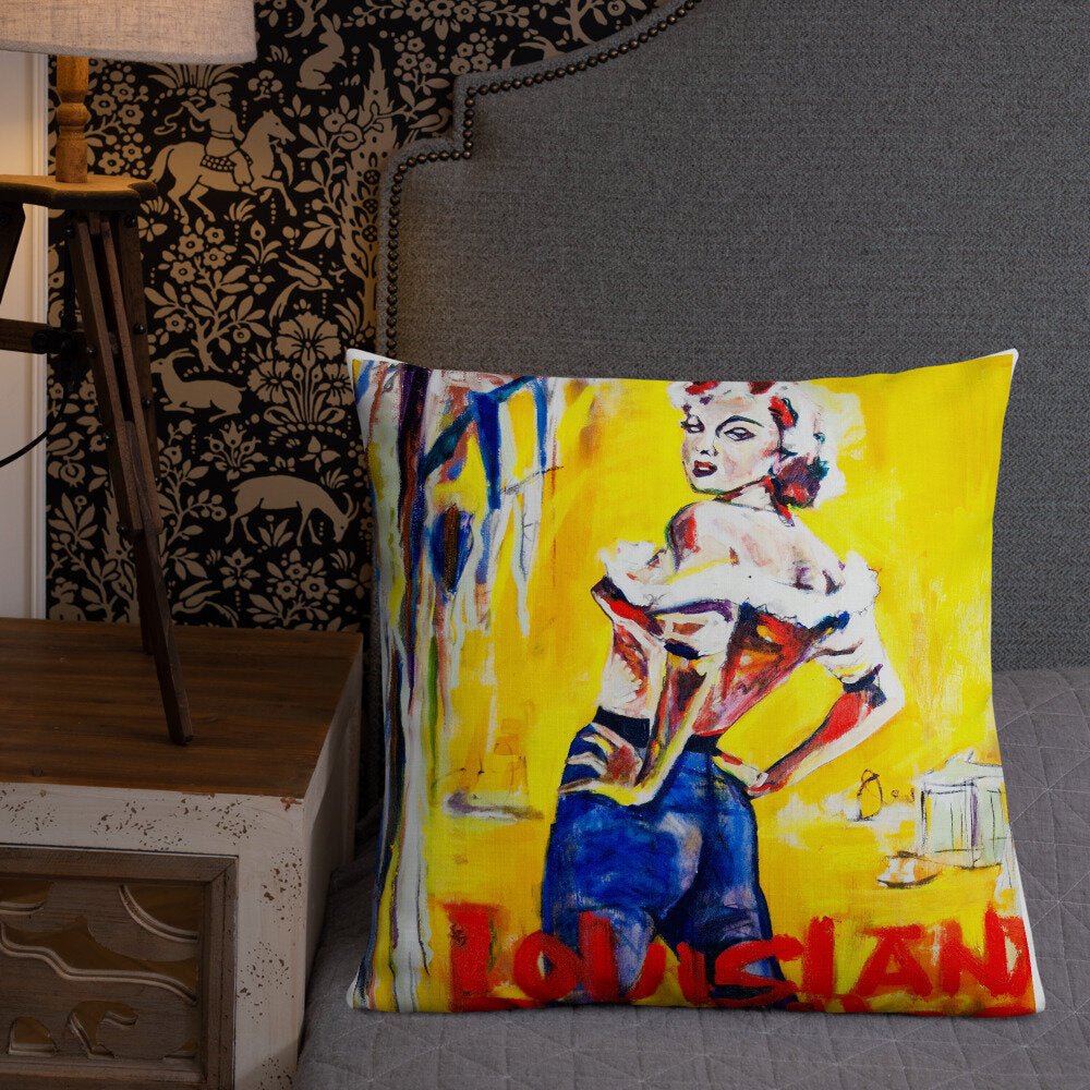 Cropped Louisiana Hussy II Premium Pillow