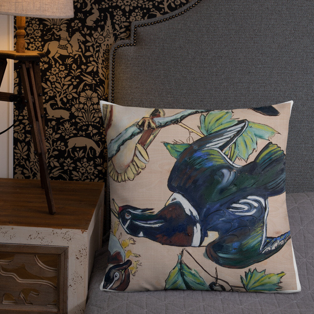 Wood Ducks Premium Pillow