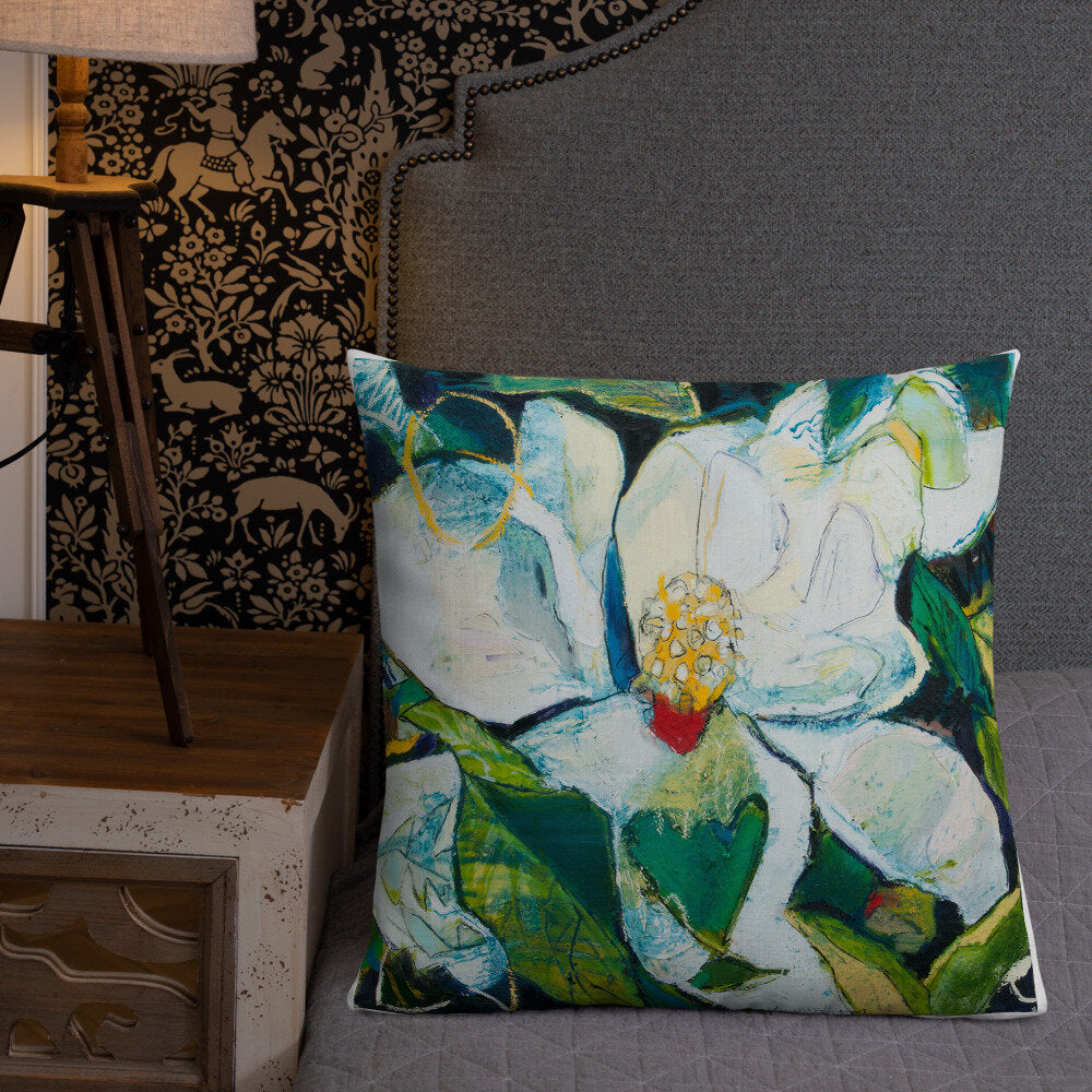 Tropical Magnolia II Premium Pillow